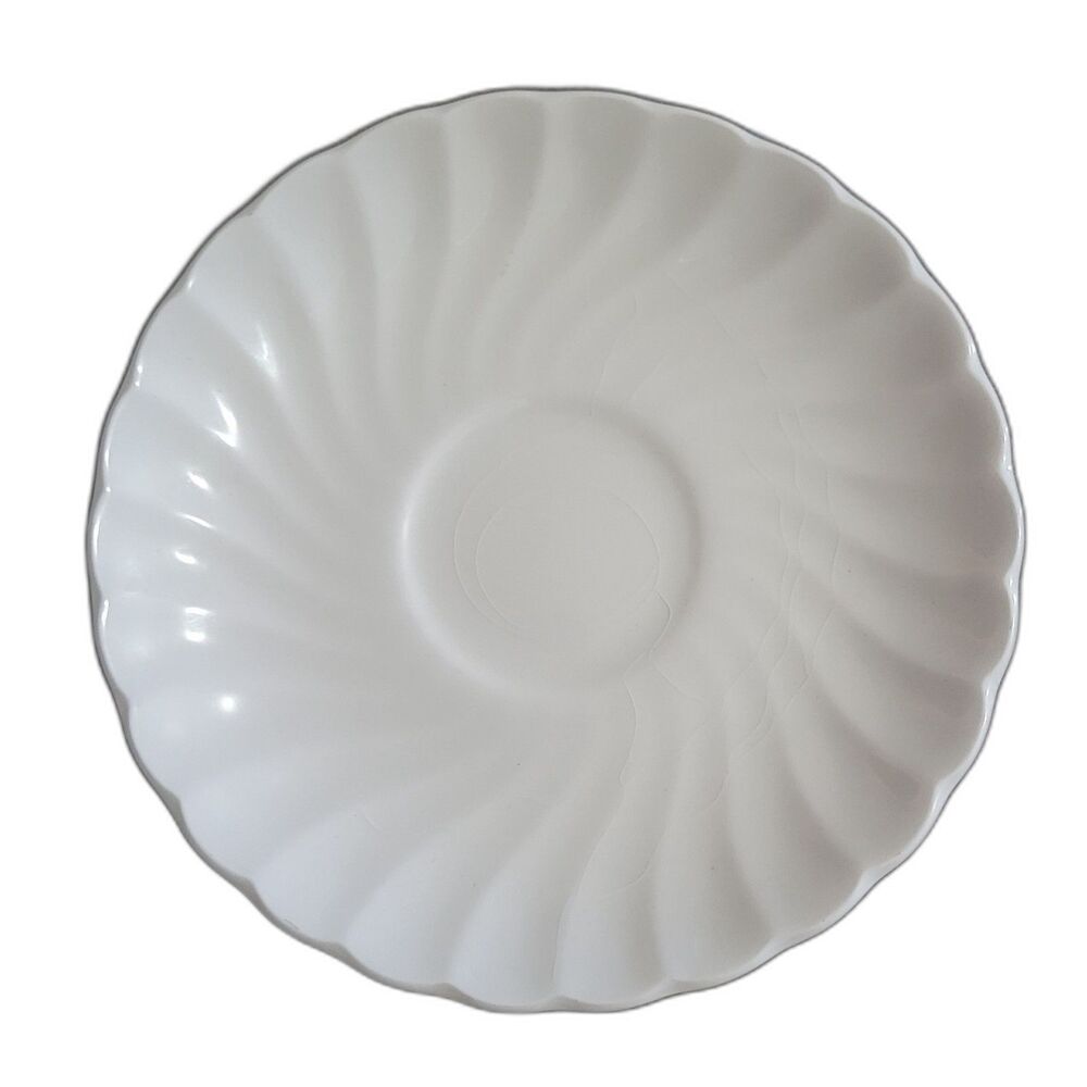 Johnson Bros. Glass Saucer - Ironstone - Swirl Pattern - Made in England - 5.5"